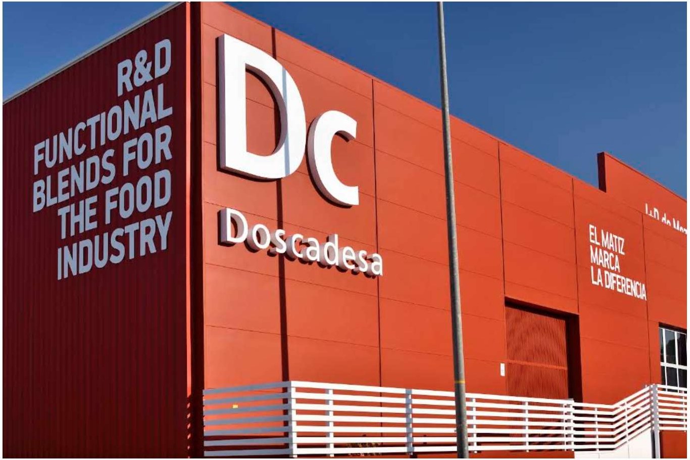 Fachada de Doscadesa en el Polígono Industrial La Polvorista